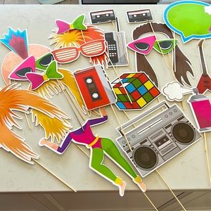 80’s Props for photobooth (20 pieces)